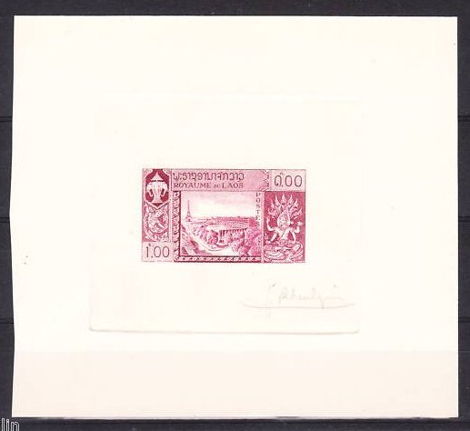 Laos_1958_Yvert_54-Scott_51_lilac_b