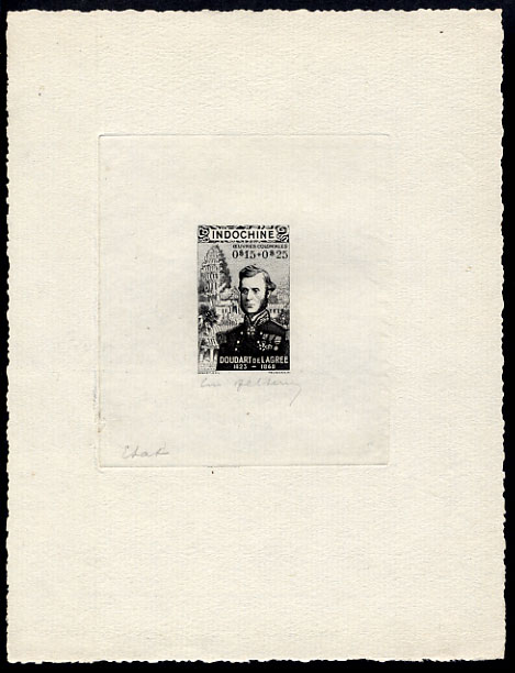 Indochine_1943_Yvert_261a-Scott_unadopted_15c_+_25c_Douart_de_Lagree_black_d_AP