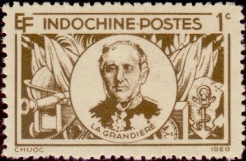 Indochine_1943_Yvert_263-Scott_1c_Pierre_de_La_Grandiere_IS