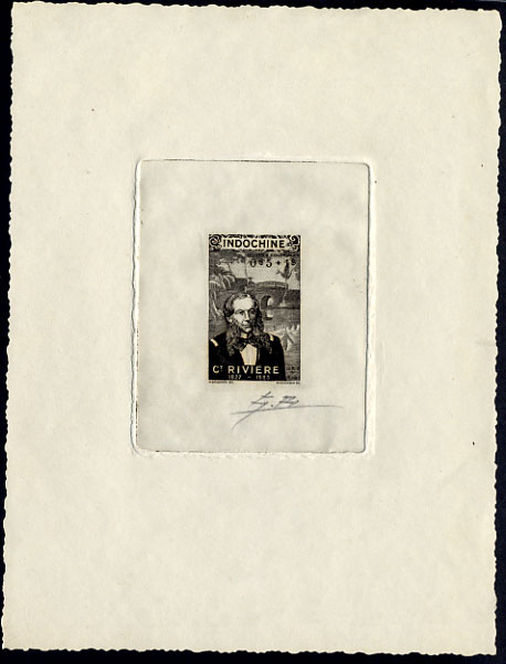 Indochine_1943_Yvert_263b-Scott_unadopted_50c_+_1p_Ct_Riviere_black_AP