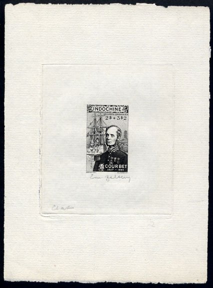 Indochine_1943_Yvert_266a-Scott_unadopted_2p_+_3p20_Amedee_Courbet_black_a_AP