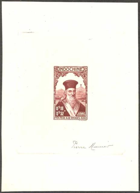 Indochine_1944_Yvert_288a-Scott_unadopted_Alexandre_de_Rhodes_brown-red_ab_AP