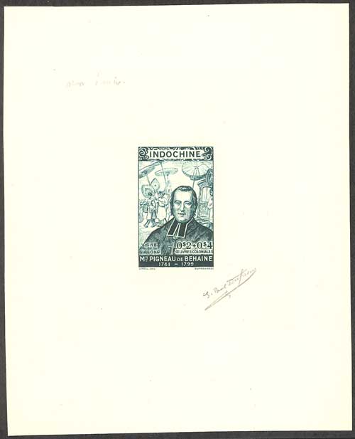 Indochine_1944_Yvert_289a-Scott_unadopted_Pigneau_de_Behaine_green_d_AP