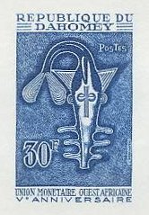 Dahomey_1967_Yvert_264-Scott_244_blue_a_detail