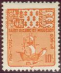 St_Pierre_1947_Yvert_Taxe_67-Scott_J69_10c_ship_IS