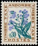 Andorra_1964_Yvert_Taxe_50-Scott_J50
