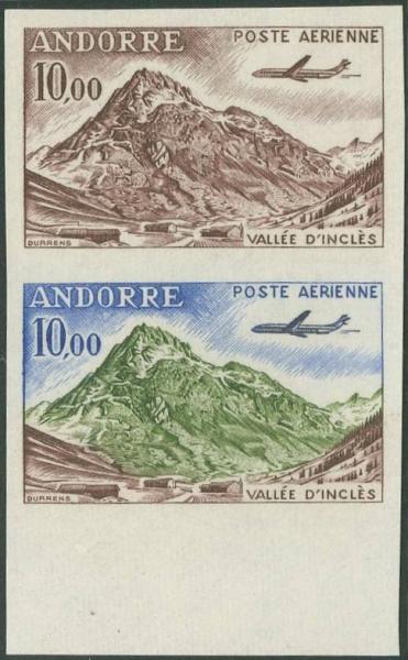 Andorra_1960_Yvert_PA8-Scott_C8_pair