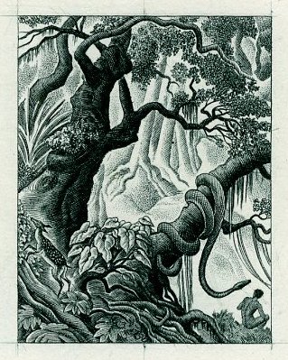 Fr_Equat_Africa_1952_Yvert_PA53a-Scott_C37_unadopted_Garden_of_Eden_by_Gandon_grey-blue_AP_detail
