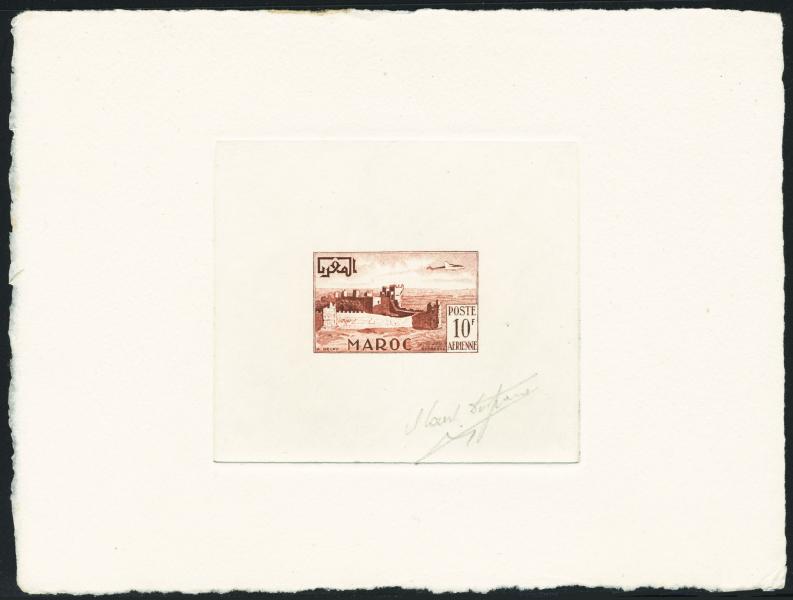 Morocco_1952_Yvert_PA85-Scott_C42_brown-red