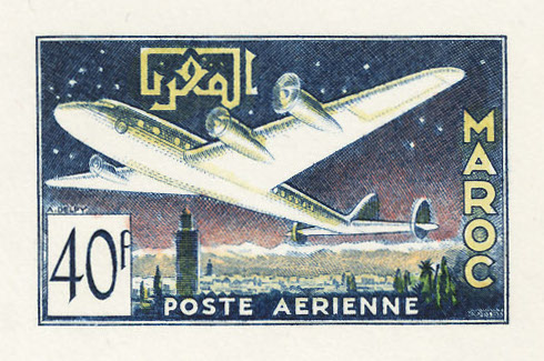 Morocco_1952_Yvert_PA86-Scott_C43_hand_multicolor_a_detail
