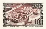 Morocco_1954_Yvert_PA94-Scott_C47_black_+_red-brown_detail