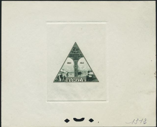 Somali_Coast_1943_Yvert_PA11a-Scott_C5_unissued_2f50_Capital_removal_green_1312_CP