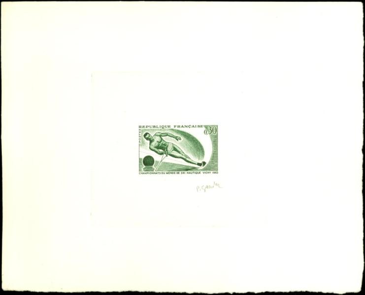 France_1963_Yvert_1395-Scott_1073_green_b