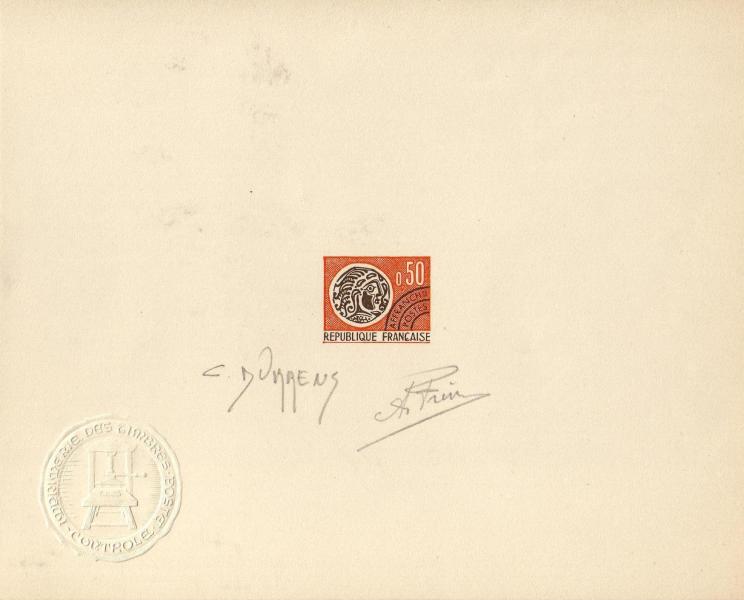 France_1964_Yvert_Preoblit_128-Scott_red_+_black_typo_aa