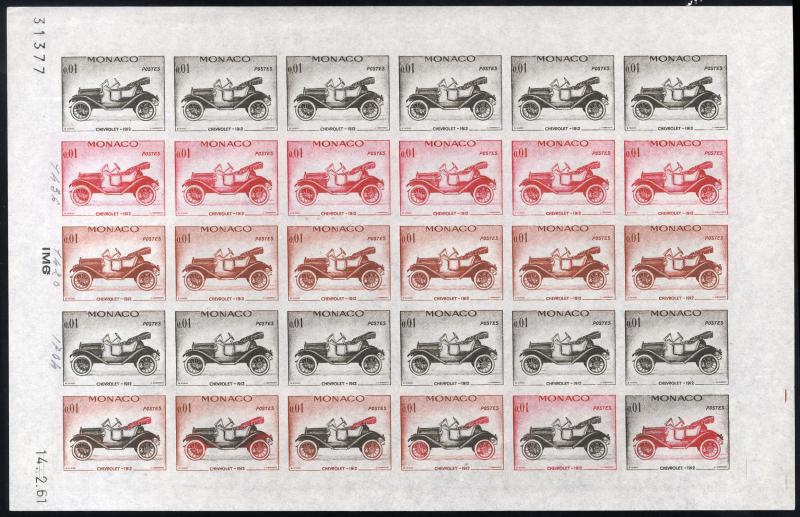 Monaco_1961_Yvert_557-Scott_485_full_sheet