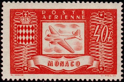 Monaco_1946_Yvert_PA15-Scott_C10