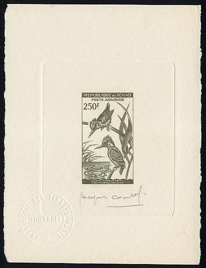 Chad_1961_Yvert_PA5-Scott_C5_olive-brown