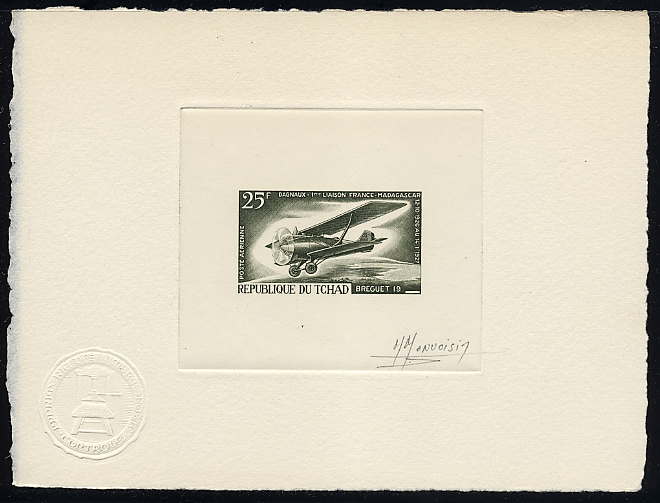 Chad_1967_Yvert_PA37-Scott_C33_dark-olive-green_a