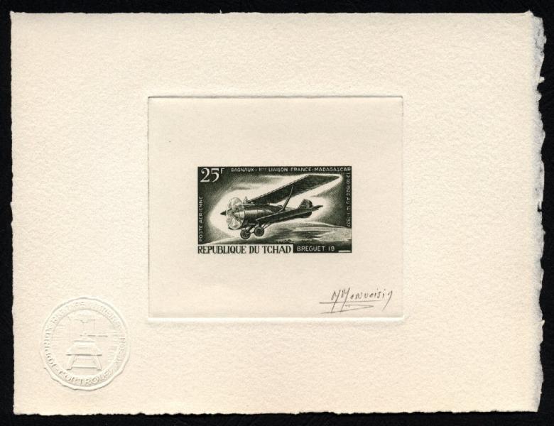 Chad_1967_Yvert_PA37-Scott_C33_dark-olive-green_c