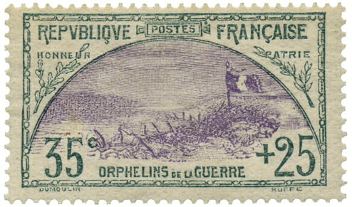 France_1917_Yvert_152-Scott_B7_35c_+_25c_Orphelins_a_IS