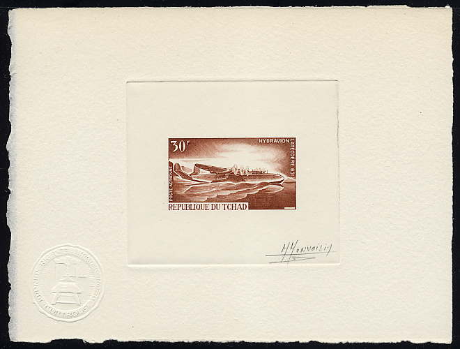 Chad_1967_Yvert_PA38-Scott_C34_brown_a