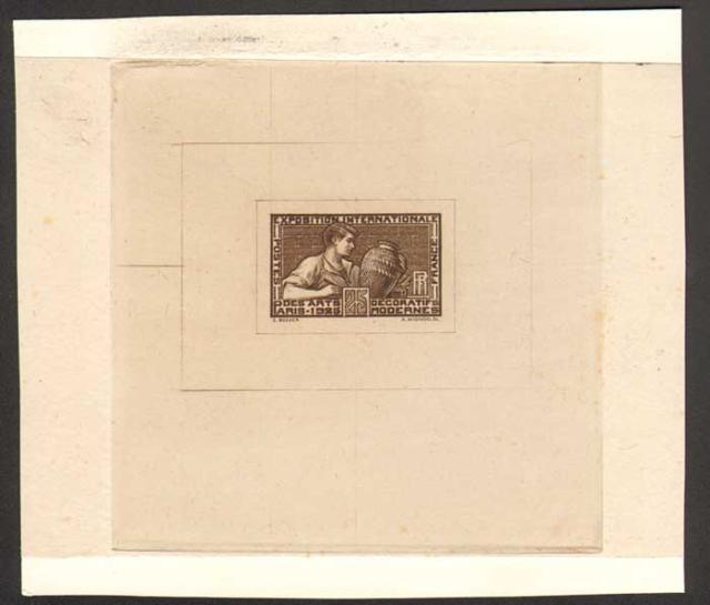 France_1924_Yvert_212a-Scott_222_unissued_in_TD_Arts_decoratifs_dark-brown_AP