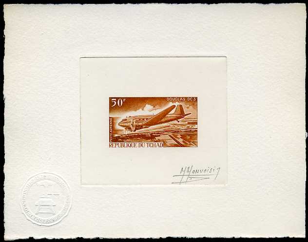 Chad_1967_Yvert_PA39-Scott_C35_brown_c