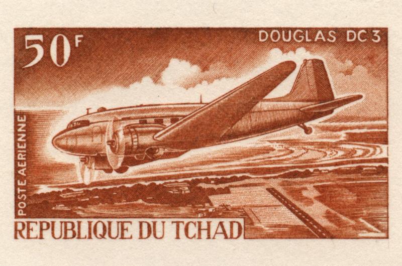 Chad_1967_Yvert_PA39-Scott_C35_brown_d_detail