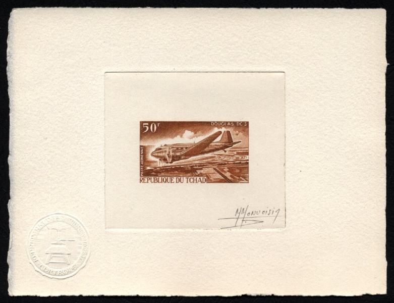 Chad_1967_Yvert_PA39-Scott_C35_brown_e