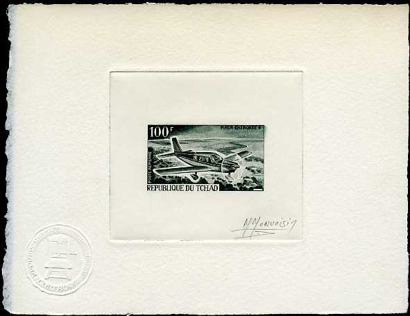Chad_1967_Yvert_PA40-Scott_C36_dark-grey-green_ab