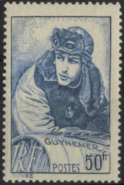 France_1940_Yvert_461-Scott_396_Georges_Guynemer_50f_b_IS