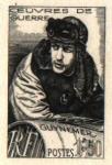 France_1940_Yvert_461a-Scott_396_unadopted_1f_+_50c_Georges_Guynemer_1er_etat_black_a_AP_detail