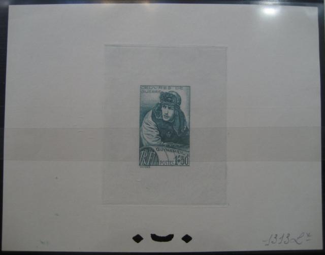 France_1940_Yvert_461a-Scott_396_unadopted_1f_+_50c_Georges_Guynemer_green_1313_Lx_ab_CP