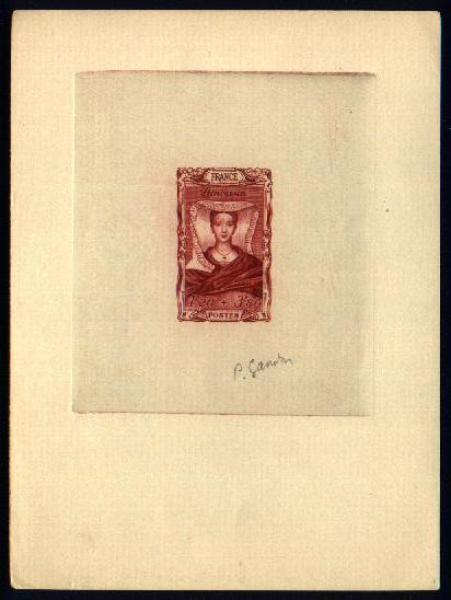 France_1944_Yvert_594a-Scott_B168a_unadopted_1f20_+_3f80_Limousin_red_b_AP