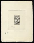 France_1944_Yvert_594b-Scott_B168b_unadopted_1f_+_3f_Normandie_black_c_AP