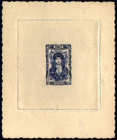 France_1944_Yvert_597a-Scott_B171_unadopted_4f_+_6f_Savoie_dark-blue_b_AP