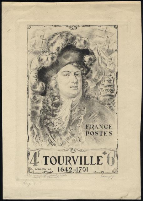 France_1944_Yvert_600a-Scott_B173_unadopted_Tourville_a_MAQ