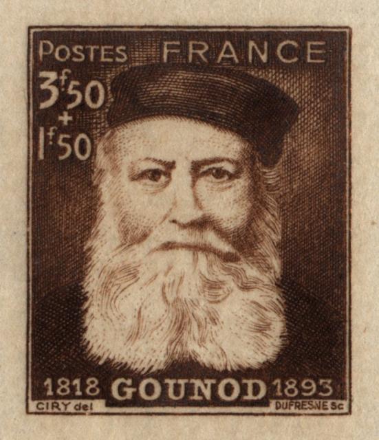 France_1944_Yvert_601-Scott_B174_3f50_+_1f50_unadopted_Gounod_brown_ba_AP_detail