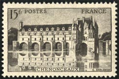France_1944_Yvert_610-Scott_473_Chateau_de_Chenonceaux_b_IS