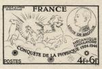 France_1944_Yvert_617a-Scott_B184_unadopted_4f_+_6f_Louis_de_Broglie_FRANCE_1er_etat_black_aa_AP_detail
