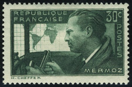 France_1937_Yvert_337a-Scott_325_Jean_Mermoz_green-yellow_d_US