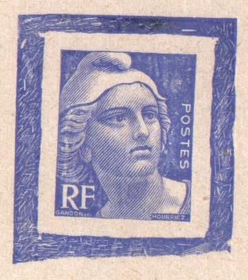 France_1945_Yvert_712b-Scott_535_unadopted_Marianne_de_Gandon_et_Hourriez_etat_blue_typo_b_AP_detail