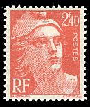 France_1945_Yvert_714-Scott_537_2f40_Marianne_de_Gandon_et_Cortot_typo_a_IS
