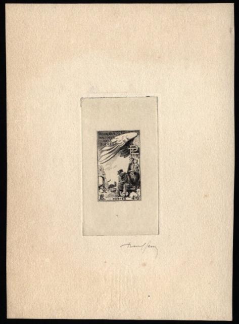 France_1945_Yvert_737a-Scott_B192_unadopted_4f_+_6f_Victimes_de_Guerre_black_c_AP
