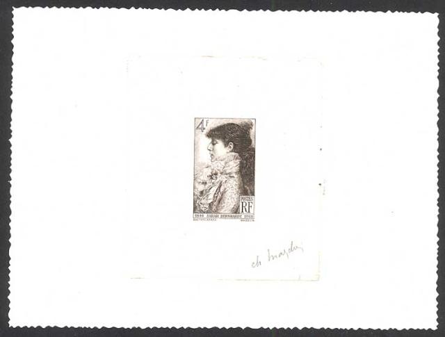France_1945_Yvert_738b-Scott_B191_unadopted_4f_Sarah_Bernhardt_by_Mazelin_sepia_c_AP