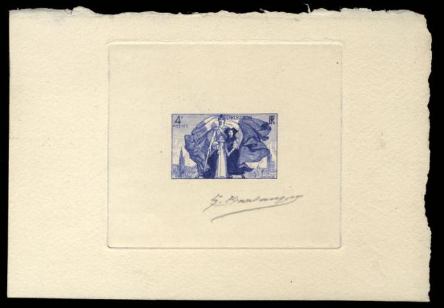 France_1945_Yvert_739a-Scott_503_unadopted_Liberation_Alsace_et_Lorraine_blue_ab_AP