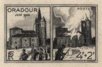 France_1945_Yvert_742a-Scott_B195_unadopted_Oradour_black_ca_AP_detail