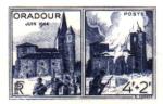 France_1945_Yvert_742a-Scott_B195_unadopted_Oradour_dark-blue_AP_detail