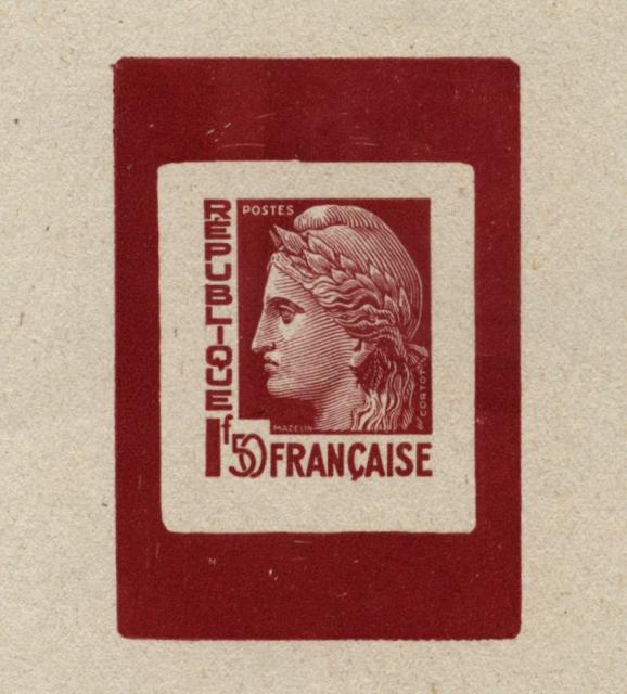 France_1945_Yvert_679a-Scott_532_unadopted_1f50_Ceres_de_Cortot_et_Mazelin_Type_I-A_red-brown_typo_ba_AP_detail_a