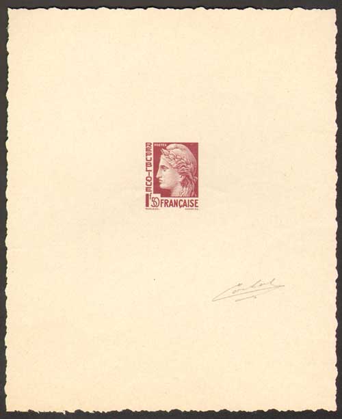 France_1945_Yvert_679a-Scott_532_unadopted_1f50_Ceres_de_Cortot_et_Mazelin_Type_I-B_red-brown_typo_ab_AP